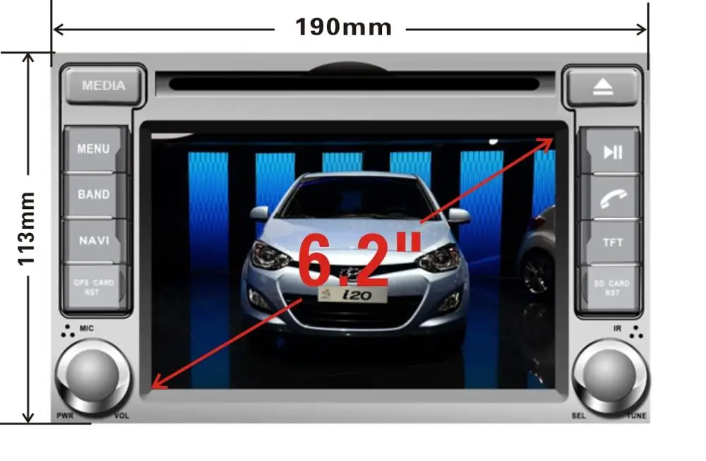 Автомобильный dvd плеер с IPS экраном Android 10 головное устройство для Hyundai I20 2008 2013 GPS