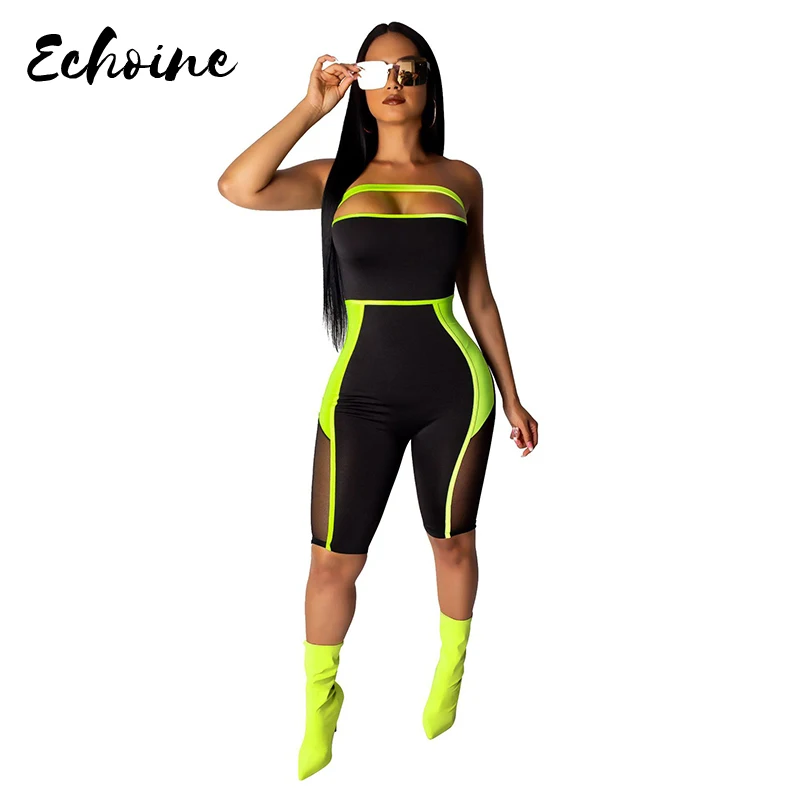 Женский сексуальный комбинезон без бретелек рукавов | Женская одежда