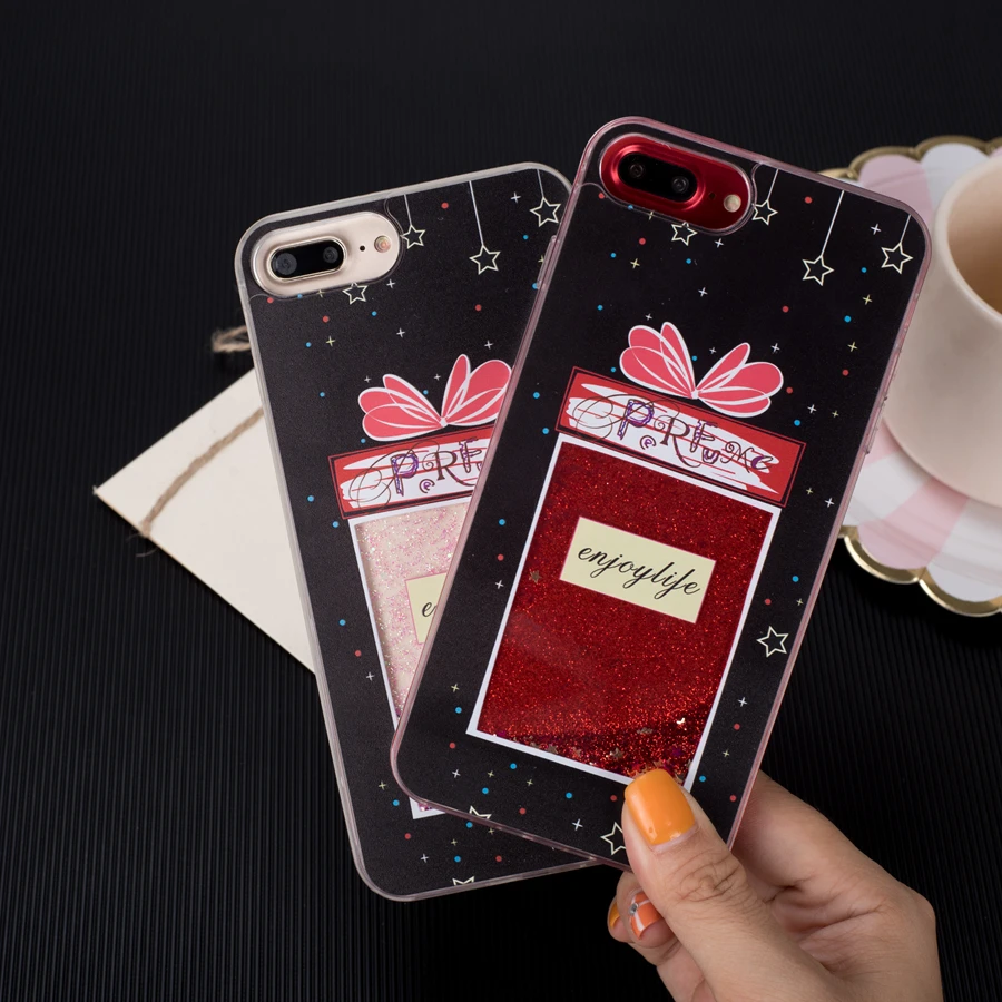 Fashion Bling Liquid Quicksand Cases For IPhone 6 6S Plus Case anjoy life Back Cover Iphone 7 Coque X 8 |