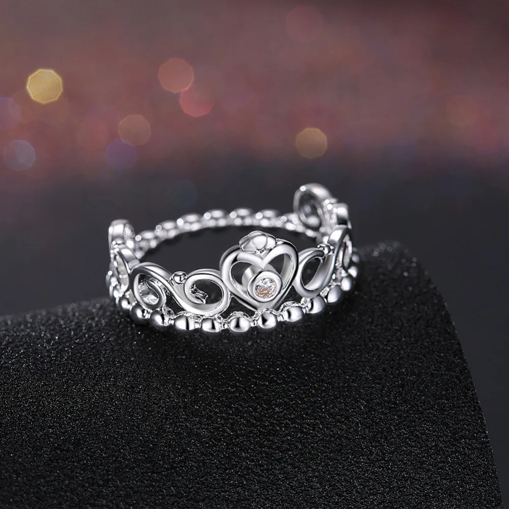 New arrived 925 Sterling Silver with Clear CZ Authentic Sterling-Silver-Jewelry My Princess Queen Crown Engagement women Ring | Украшения и