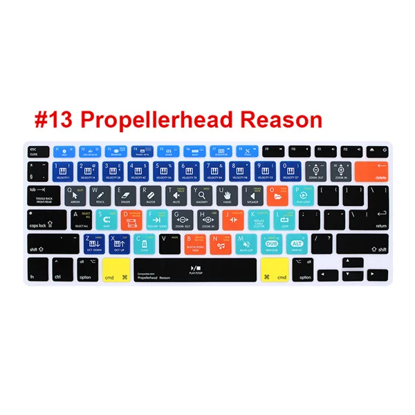 Propellerhead Reason Ableton Live Logic Pro X Avid Pro инструменты ярлык клавиатуры Обложка кожи для Macbook Pro Air retina 13 15 17 - Цвет: Propellerhead Reason