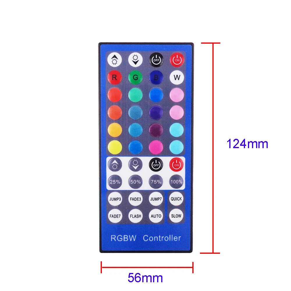 RGBW светодиодный контроллер 5 Pin 40Key DC12-24 V 2A* 4 канальный диммер ИК пульт дистанционного управления для 5050 3528 RGBW Светодиодная лента CA