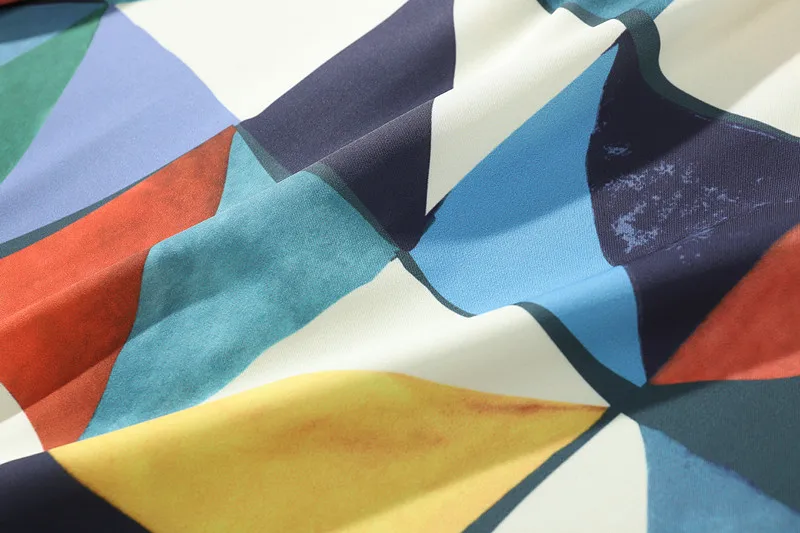 Рубашка мужская с геометрическим принтом свободная повседневная Уличная одежда