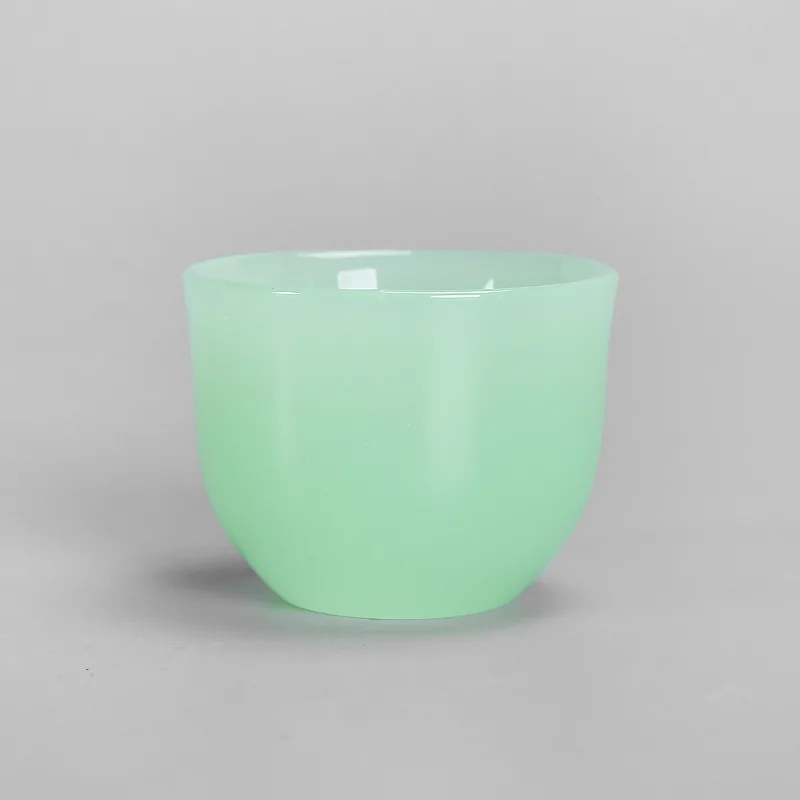 Керамическая стеклянная мастер чашка белый фарфор Dehua ручной работы suet jade Фарфор уникальный нефритовый стиль, высококачественный чай предметы домашнего обихода - Цвет: Emerald50ml