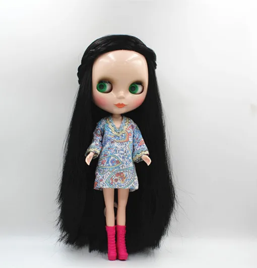 Кукла blygirl blyth черные прямые волосы Кукла № 3587 нормальное тело 7 суставов нормальный цвет кожи - Цвет: Doll