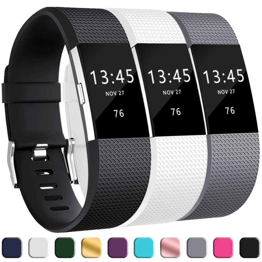 A004 3 шт. Мягкие силиконовые полосы для браслета Fitbit Charge 2 Смарт часы браслет для браслета Fitbit Charge 2 замена ремешок для Fitbit - Цвет: A004