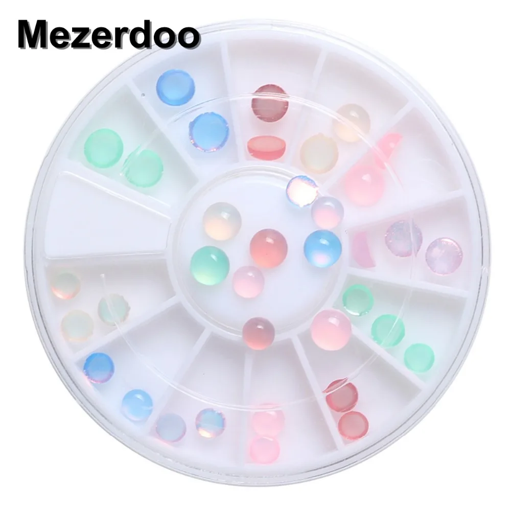 Для украшения ногтей круглые стразы Необычные Акриловые кошачий глаз с плоской