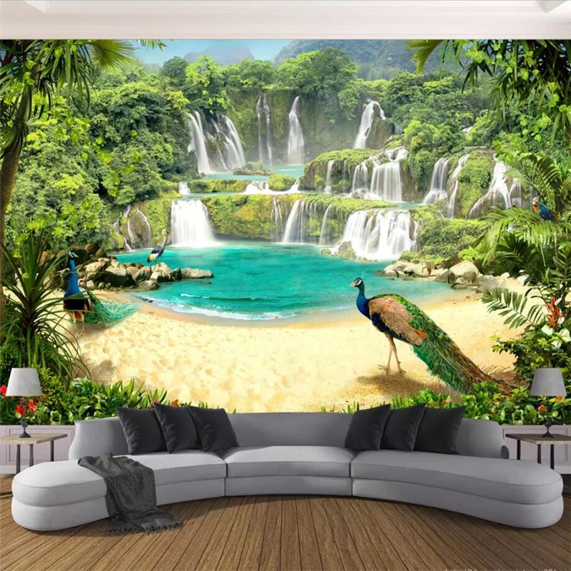 

beibehang Custom wallpaper 3D photo mural waterfall lake landscape living room bedroom wall papers home decor 3d papel de parede