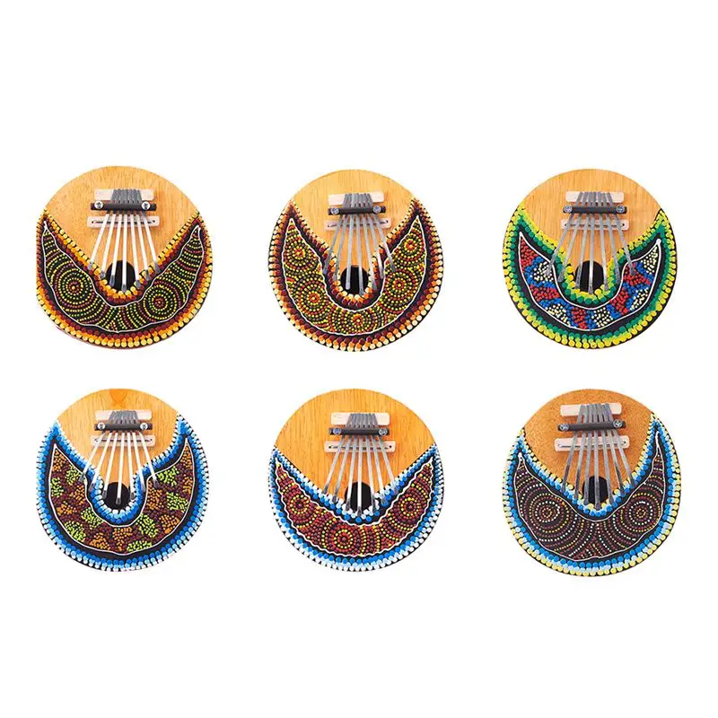 Калимба пианино для больших пальцев-7 клавиш-настраиваемая-Кокосовая