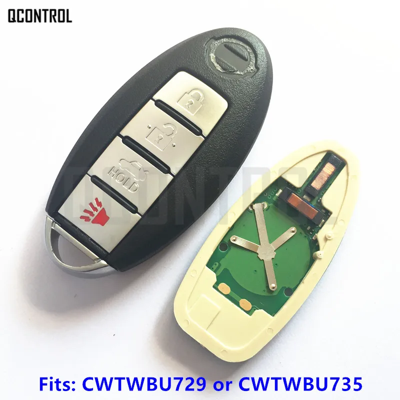 Умный Автомобильный ключ QCONTROL для Nissan Tiida Qashqai Teana Xtrail Cube Juke Xterra 315 МГц CWTWBU729 или