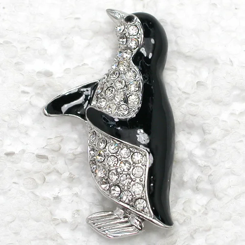 

Enamel Rhinestone Penguin Pin brooches C733