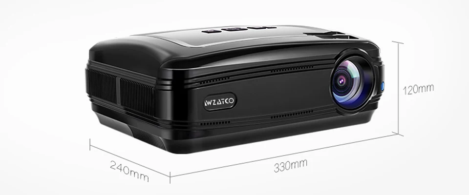 WZATCO CTL60 Android 9,0 wifi 5500 люмен full HD Портативный ТВ светодиодный проектор 1080P 4K видео игры HDMI мультимедийный ЖК-проектор для домашнего кинотеатра