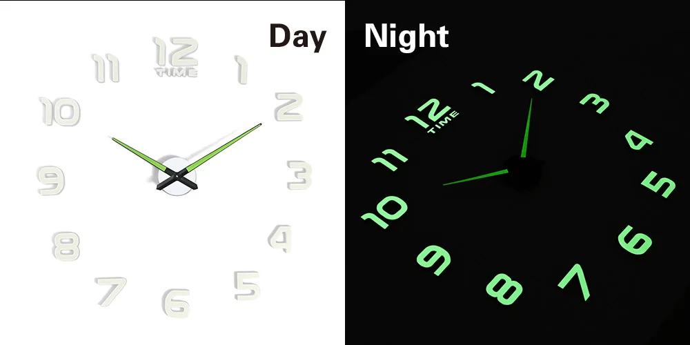 3d настенные часы светящиеся новые часы настенные часы Horloge 3d Diy акриловые зеркальные наклейки светящиеся кварцевые часы Reloj de Pared
