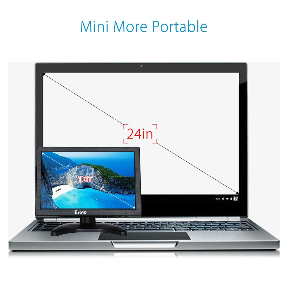 Eyoyo C711 10 дюймов монитор HDMI ips lcd 1280x800 разрешение Поддержка VGA BNC AV вход для ПК ТВ