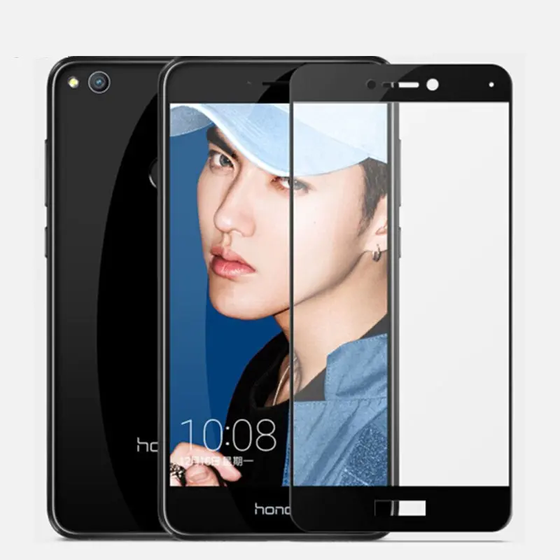 Закаленное стекло для Huawei P9 Lite 3D изогнутый край Полное покрытие Передняя защитная пленка для экрана для P9Lite черный Полное стекло - Цвет: Черный