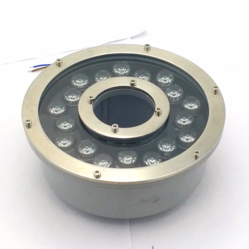 IP68 водонепроницаемый RGB цвета светодиодные фонари для фонтанов подводный свет 18 Вт бассейн Ландшафтные прожекторы кольцо Круглый 24 В