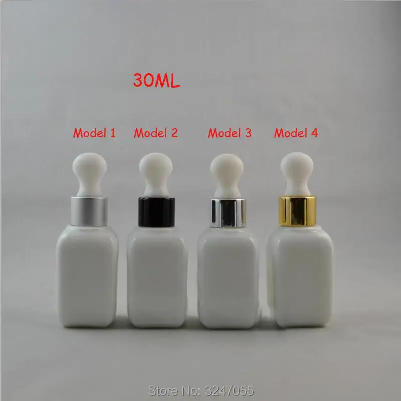 Белая Квадратная пустая косметическая бутылка для эфирного масла стеклянный