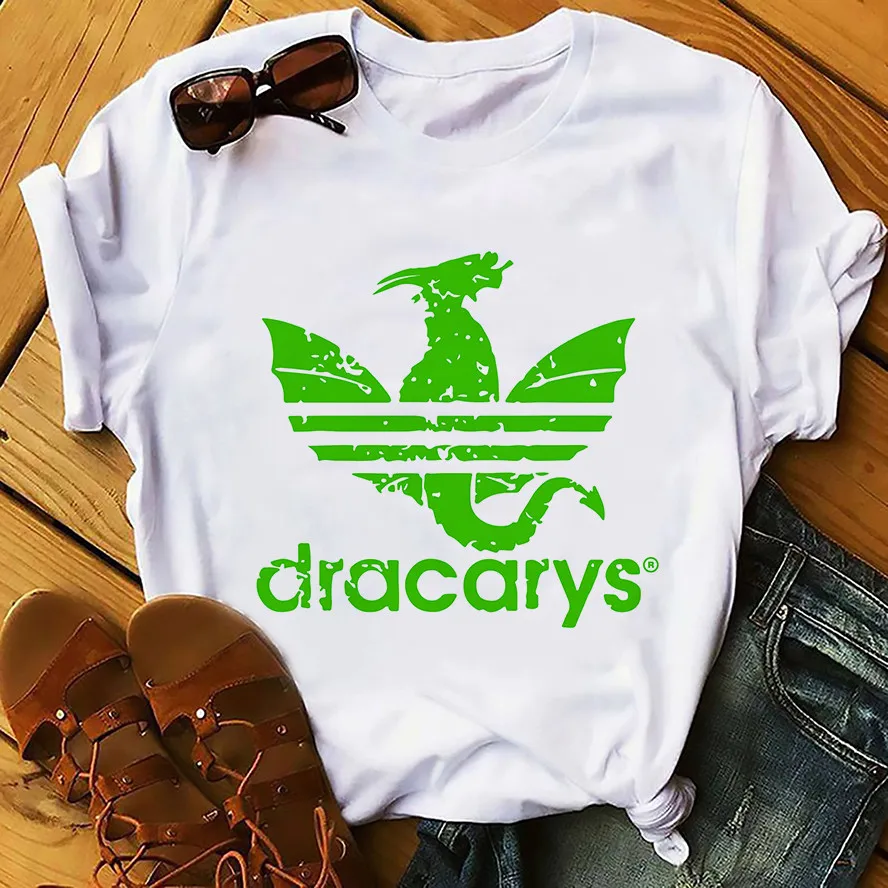 P1000-4 Daenerys Dragon Camiseta Dracarys забавная Футболка мужская летняя новая белая Повседневная футболка унисекс крутая уличная одежда Harajuku футболка - Цвет: P1000-4