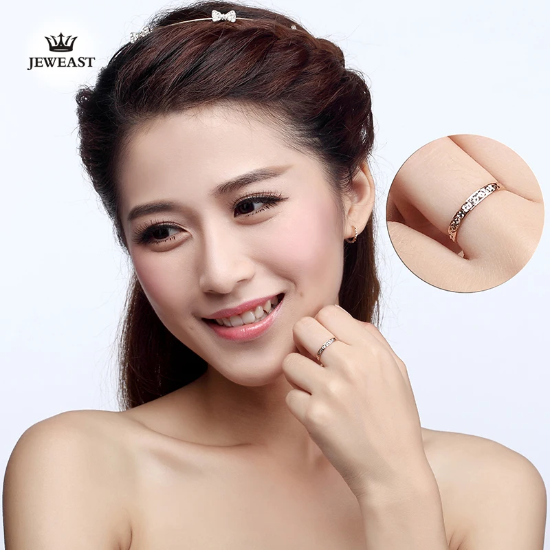 Женское кольцо из чистого золота 18К розовое обручальное обручальные кольца