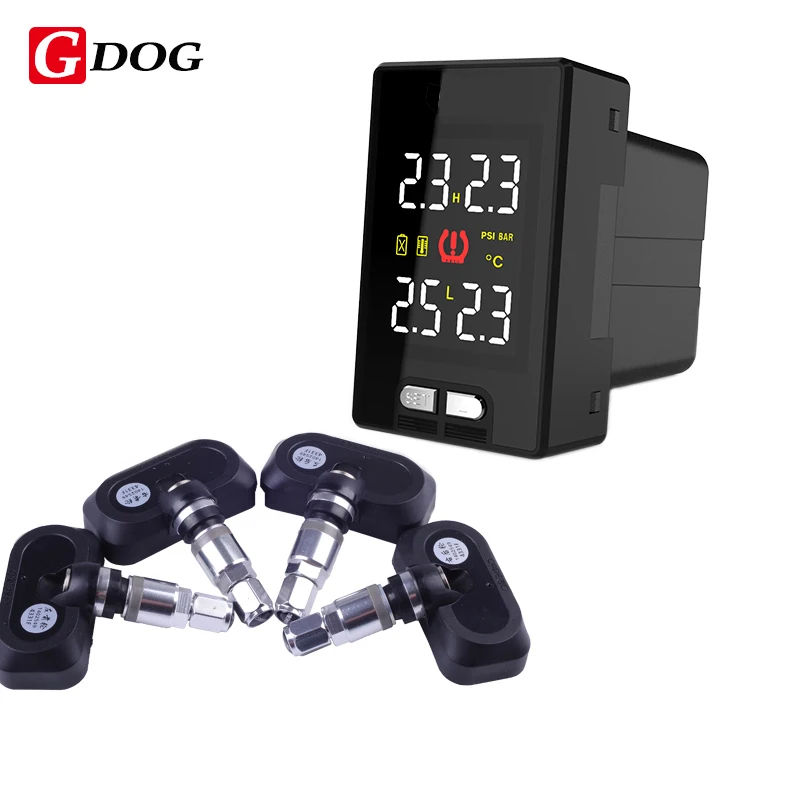 U912 TPMS стиль кнопки Беспроводной сигнализации давления с 4 Внутренний датчик