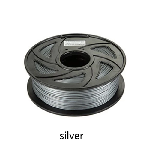 3d принтер нить PETG 1,75 мм Материал Цвет прозрачный синий 1 кг материал - Цвет: Silver 1kg