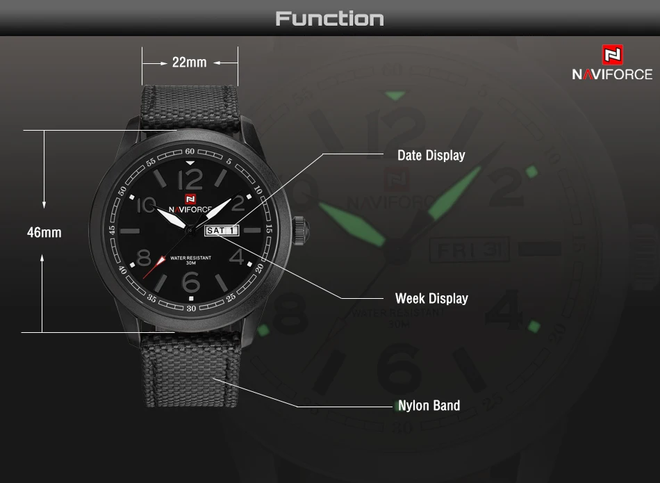 Новые часы NAVIFORCE, модные мужские часы, Топ бренд, Роскошные мужские часы с нейлоновым ремешком, наручные часы, мужские Кварцевые спортивные часы, relogio masculino