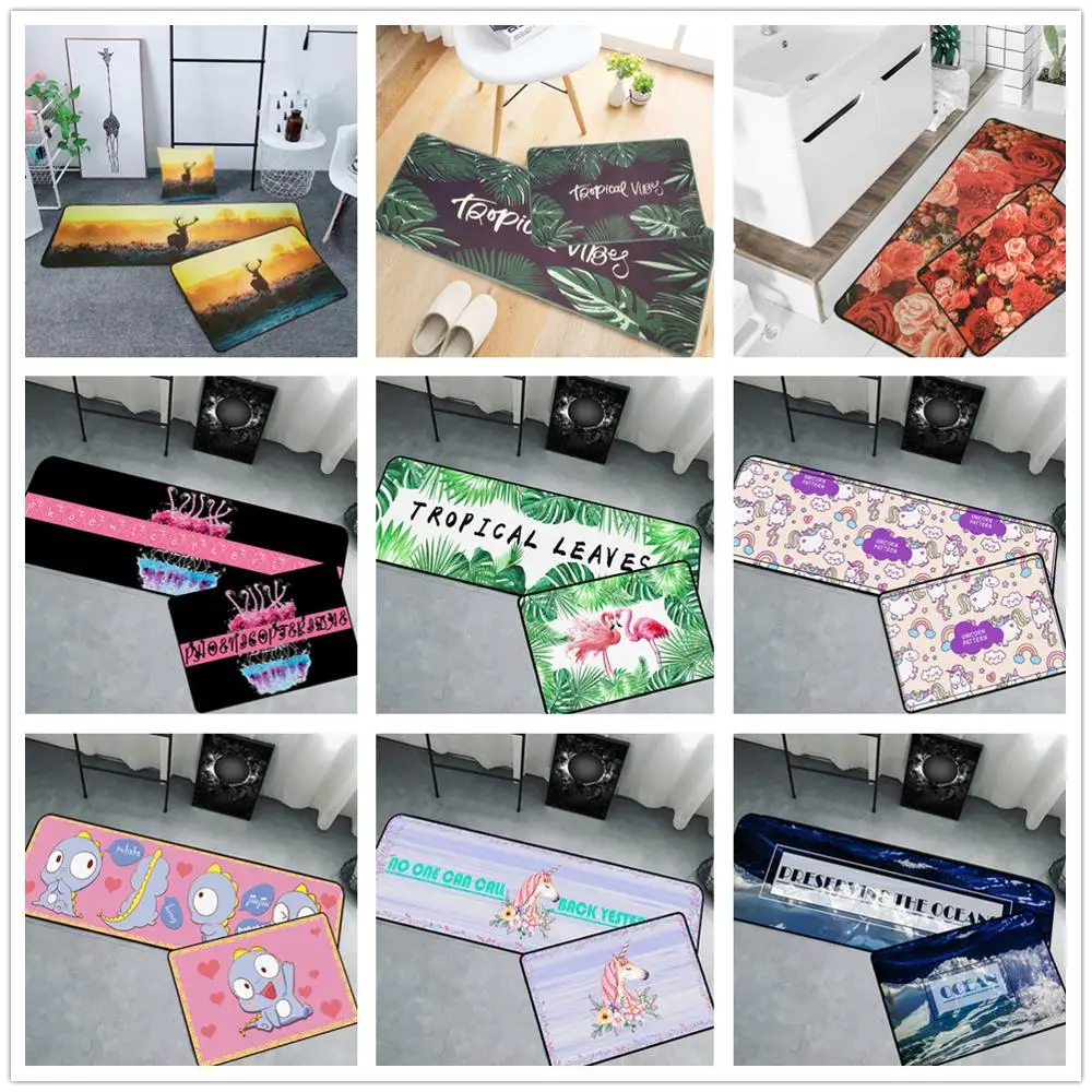 Кухонные коврики для прихожей и ковров детей дома гостиной черно-белые полосы