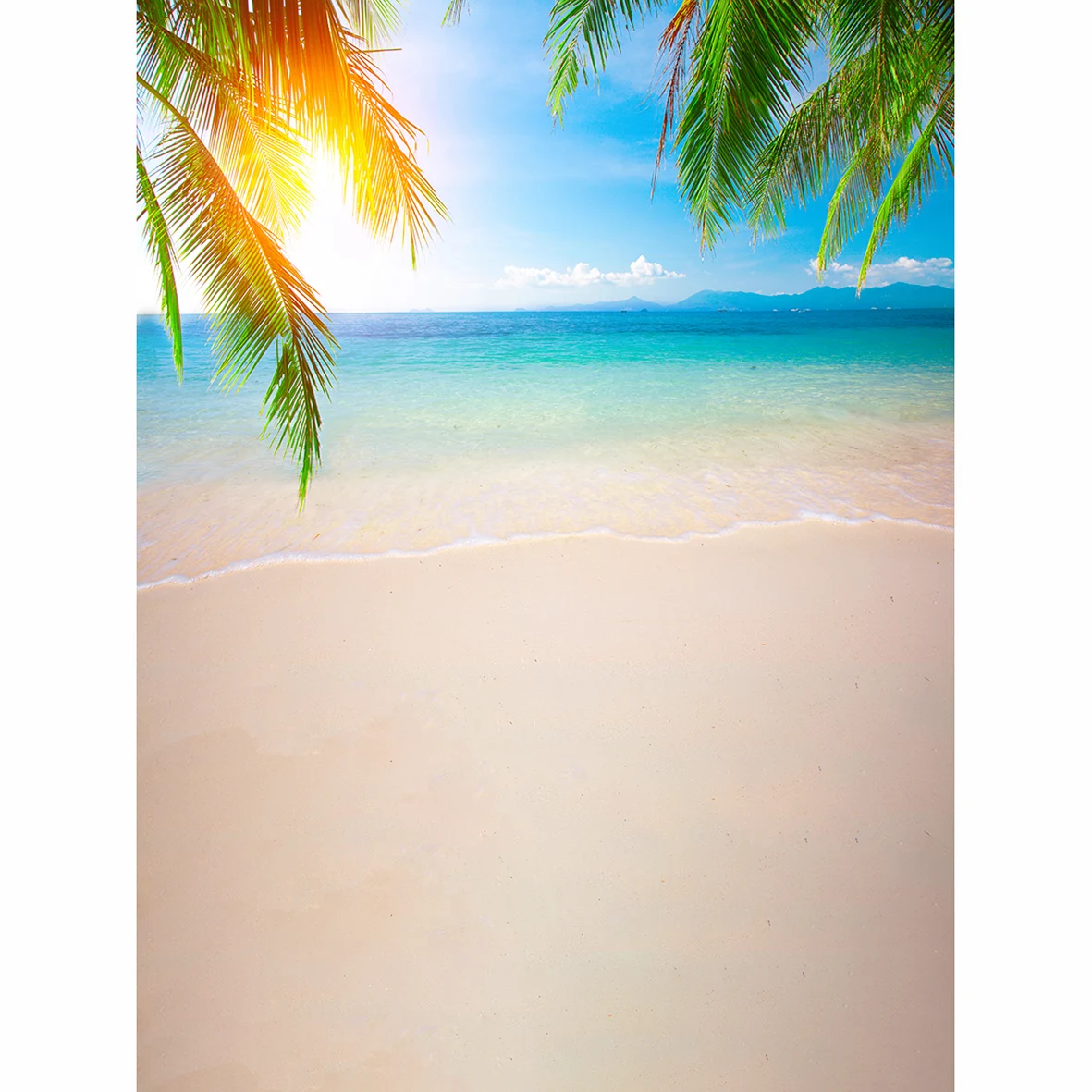 Allenjoy фоны для фотостудии лето тропический пляж кокосовое дерево солнце голубое