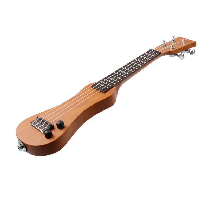 2" твердый деревянный Электрический Укулеле Ukelele uke красное дерево креативный арахисовый в форме с мягкой сумкой тюнер