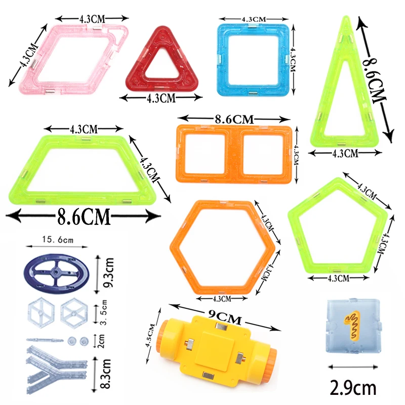 Набор из 31 колеса игрушечные блоки 3D магнитные кубики строительные 2016 творческие