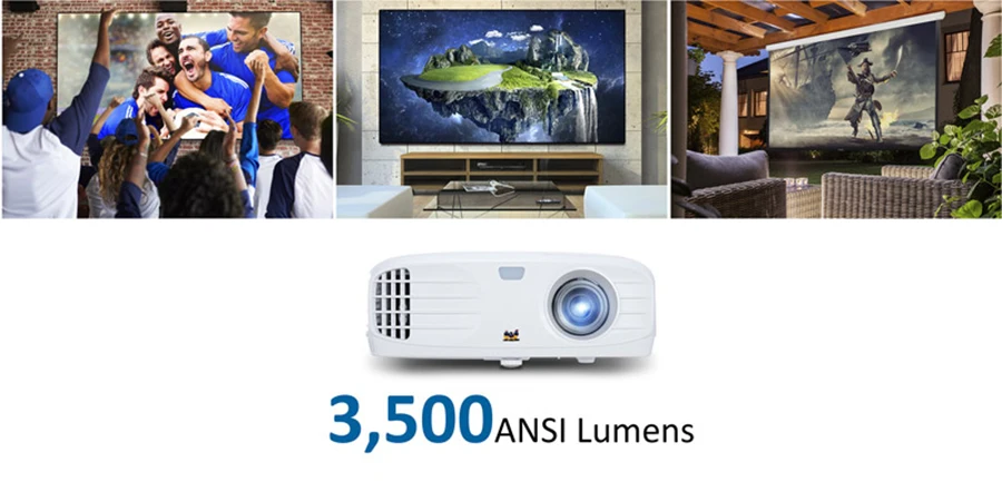 ViewSonic PX700HD 1920x1080 Разрешение 3500 ANSI люмен 1,5-1,65 Проекционное отношение проектор DLP проектор Full HD видео домашний кинотеатр