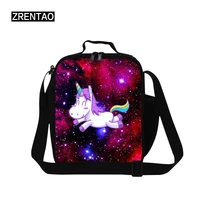 zrentao 3d unicorn children sac isotherme repas for school boy girl cooler bags bolsa isotermica with bottle pocket for working