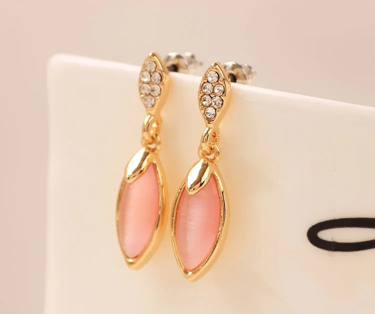 Drop shape earrings set with Austrian crystal lab-created for Woman Acrylic Stud Earrings Fashion Jewelry LQE0353 | Украшения и