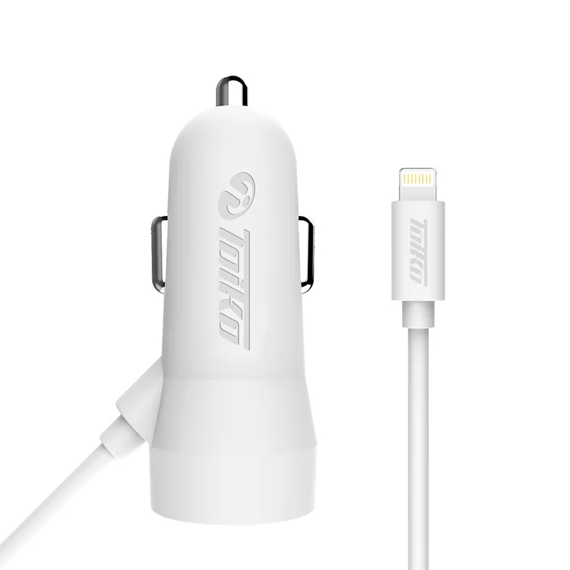 For Lightning Cable TOIKO 5V 3.4A автомобильное зарядное устройство адаптер для iPod iPad iPhone X 8 7 6s 6 Plus мобильный телефон зарядка с универсальным usb-портом спиральный кабель - Тип штекера: For Lightning Cable