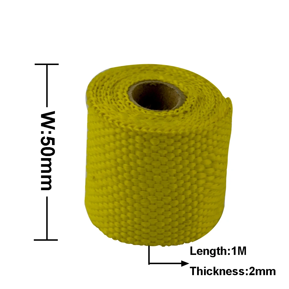 

WLR RACING - 2"x 1M Performance Titanium/Black Exhaust Heat Wrap Roll for Motorcycle Fiberglass Heat Shield Tape WLR1901