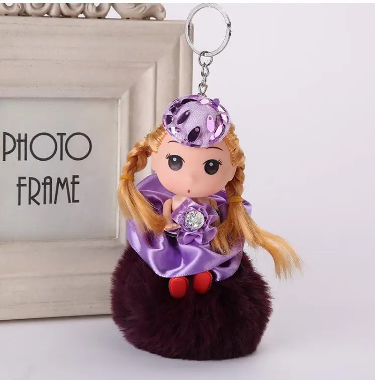fashion Key Chains girls mini dolls plush and stuffed flower dress toys birthday gifts baby girl's first doll 18CM | Украшения и