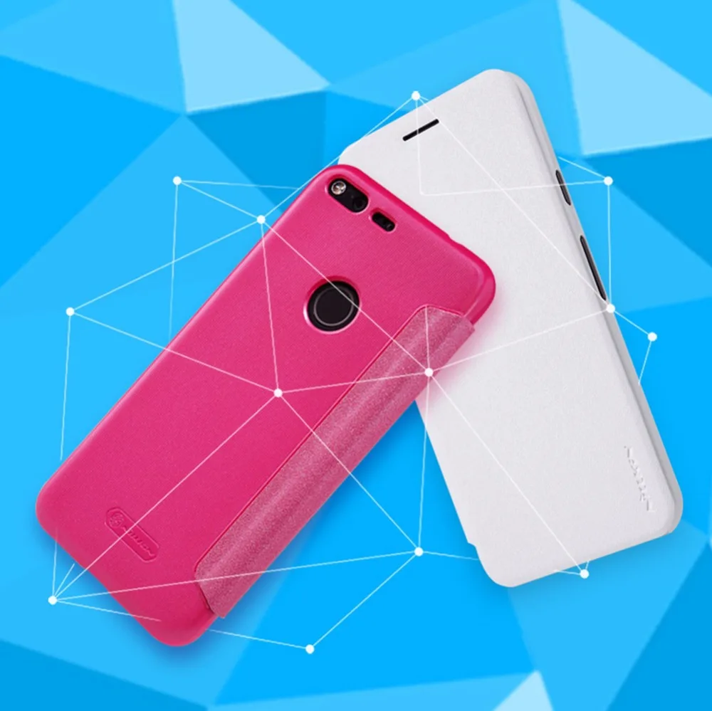 Чехол NILLKIN для google pixel xl блестящий флип чехол из искусственной кожи умный с