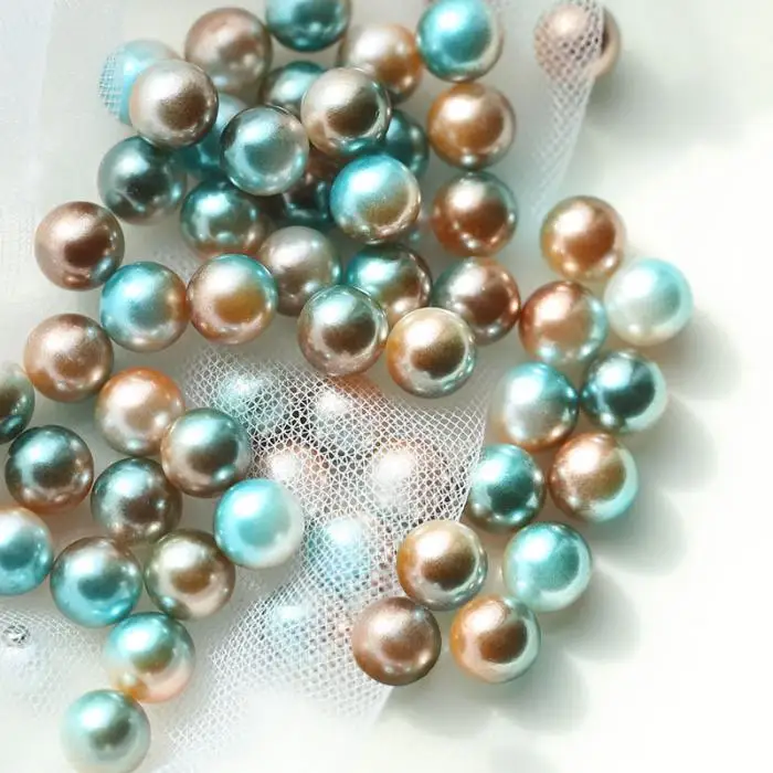 Mix Rainbow Color Round Imitation Pearl Beads No Hole Loose Beads DIY Craft Making for Women XH8Z JY18