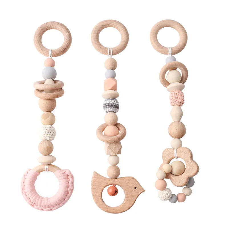 3 шт./компл. силиконовые бусины детские кроватки мобильные погремушки Кит игрушки