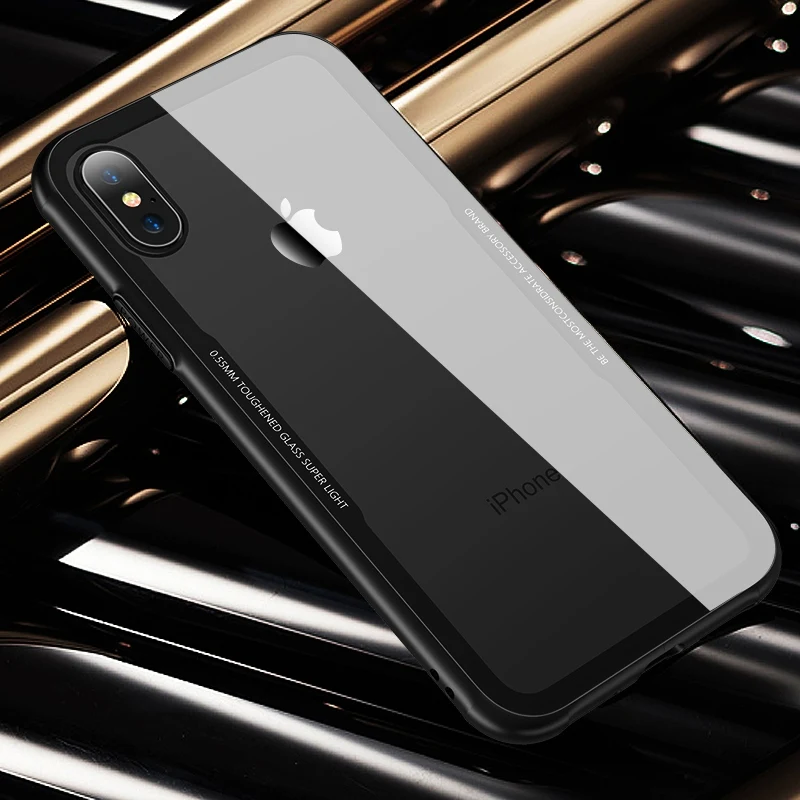 Floveme Case закаленное Стекло телефона чехол для iPhone X 10 десять Роскошные ультра