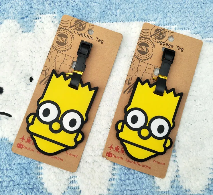 

IVYYE The Simpsonss Anime Travel Accessories Luggage Tag Suitcase ID Address Portable Tags Holder Baggage Label New