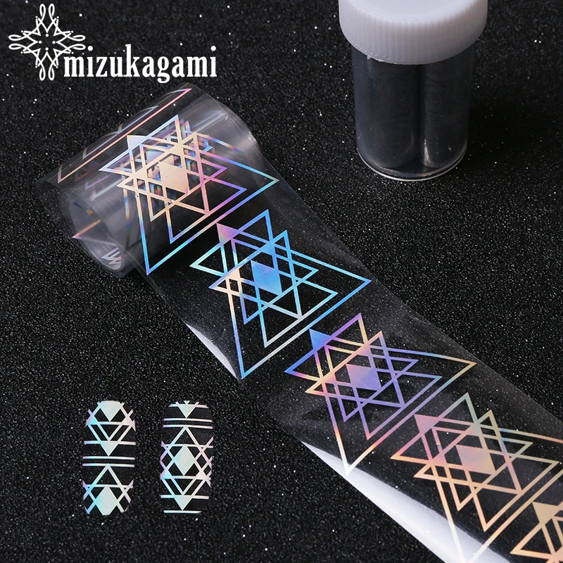 1 шт./лот цветная бумага звездное небо геометрические Полные наклейки УФ гель