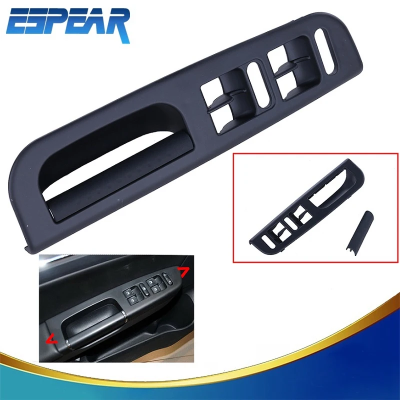 Черный мастер окно переключатель Панель рамка + ручка отделка Набор для Volkswagen VW