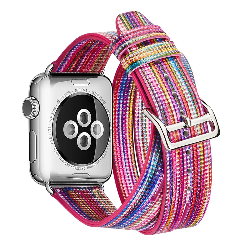 Ремешок для часов из натуральной кожи Apple Watch 38 мм 42 женщин и мужчин сменный
