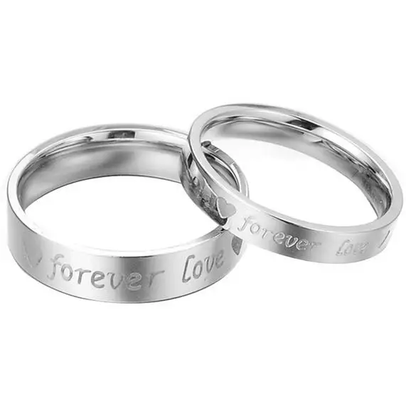 Оптовая продажа 72 шт (36 пар) Классические резные кольца Forever Love для мужчин и женщин