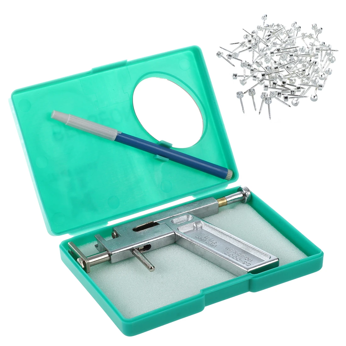 Metal Ear Body Navel Piercing Pierce Gun with 49 Pair Studs