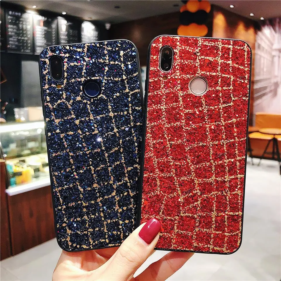 Роскошный женский чехол сверкающий с блестками для Huawei P20 Lite Mate 20 Pro Чехол