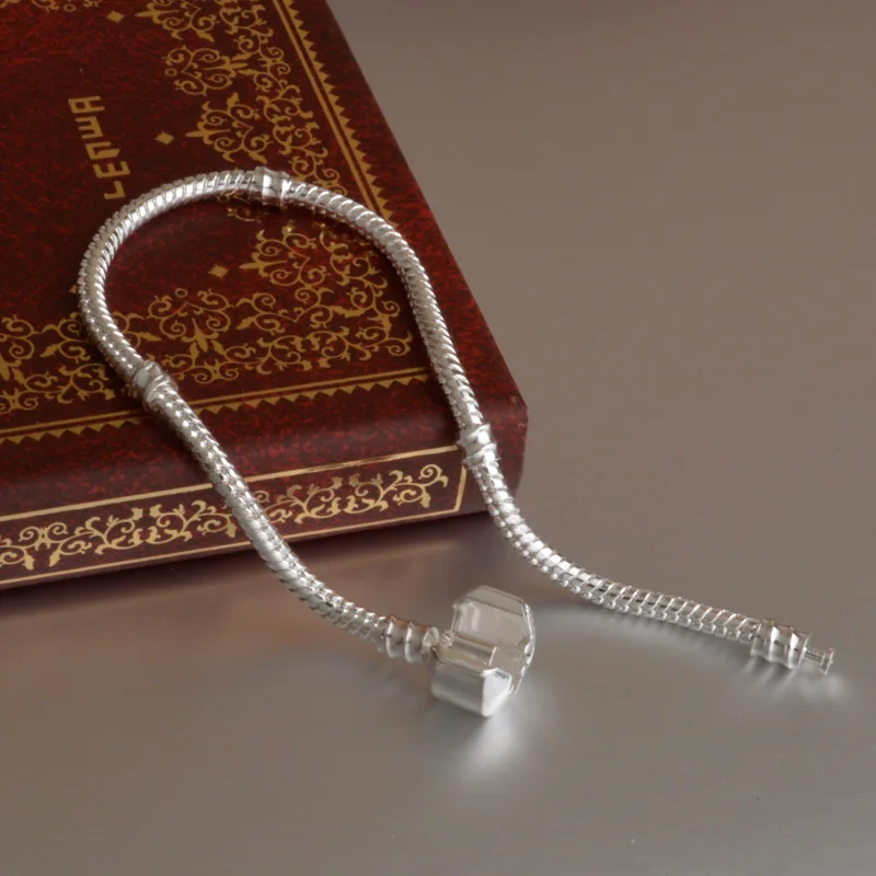 Браслет ювелирные Посеребренная змея цепь браслет шарма бренд Европейский Шарм