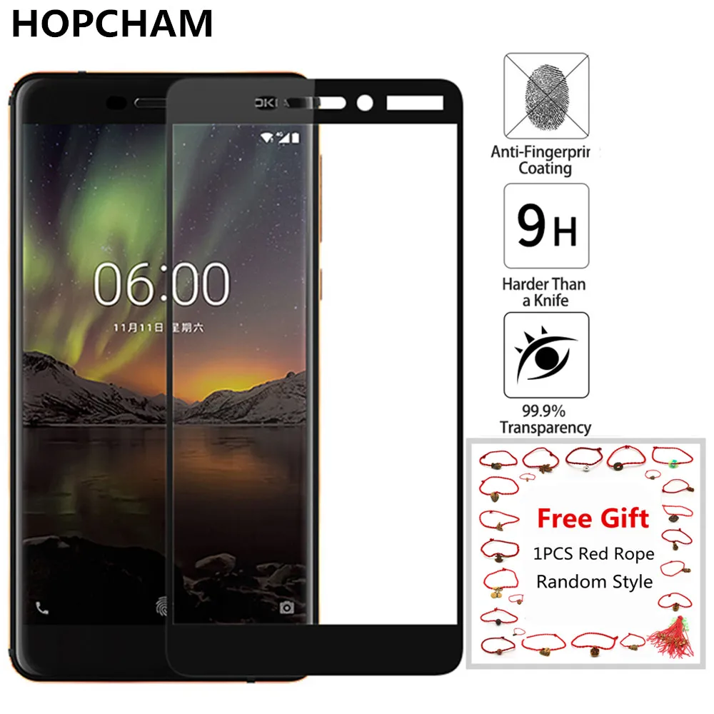 Закаленное стекло для Nokia 6 2018 TA 1068 1050 1043 1016 1045 Защитное экрана полное