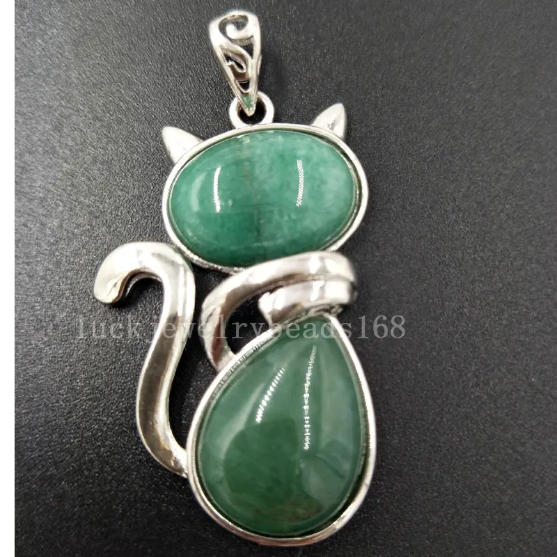Aventurine C5829 Лазурит Опал Кристалл Сердолик Малахит тигры глаз Howlite авантюрин золотой камень синий песок кошка художественный кулон из бисера WFH409 - Окраска металла: Aventurine C5829